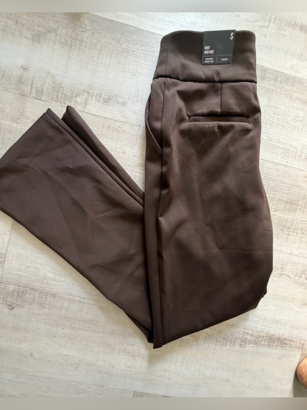 Express stretch pull on boot dress pants